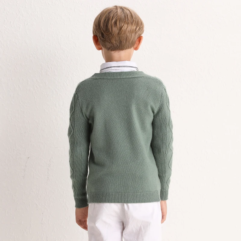 Wholesale comfortable knitting cardigan cashmere sweater for children