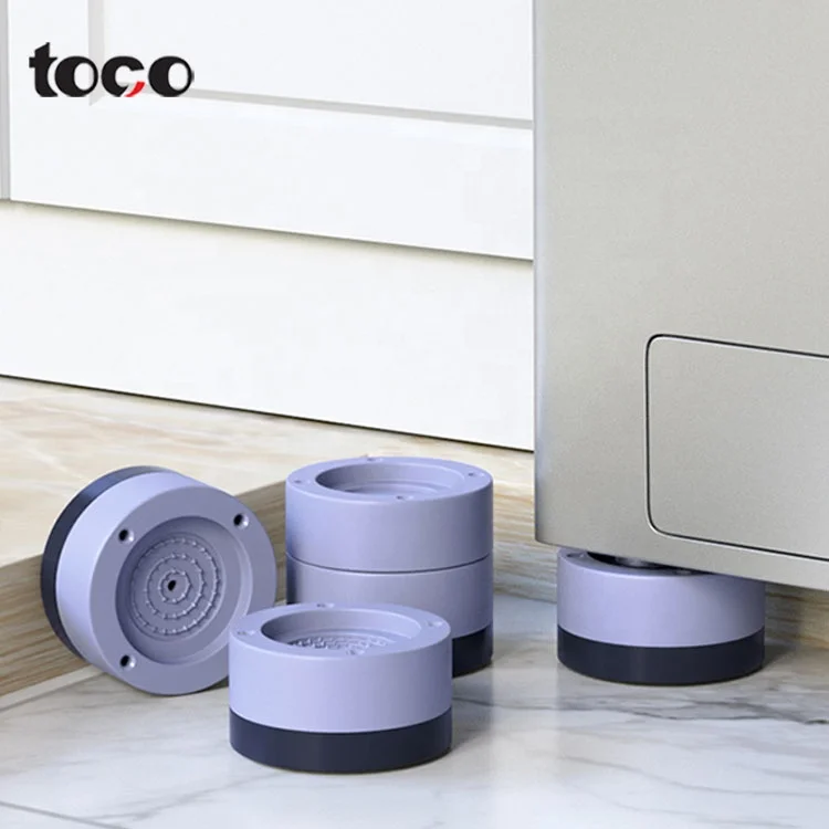 Toco Hot selling Anti Vibration Washing Machine Foot Pads Anti-Walk Washer Feet Pads