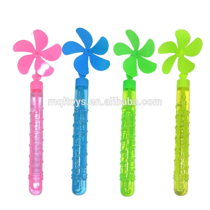 Funny fan bubble wand plastic bubble wand toy for kids