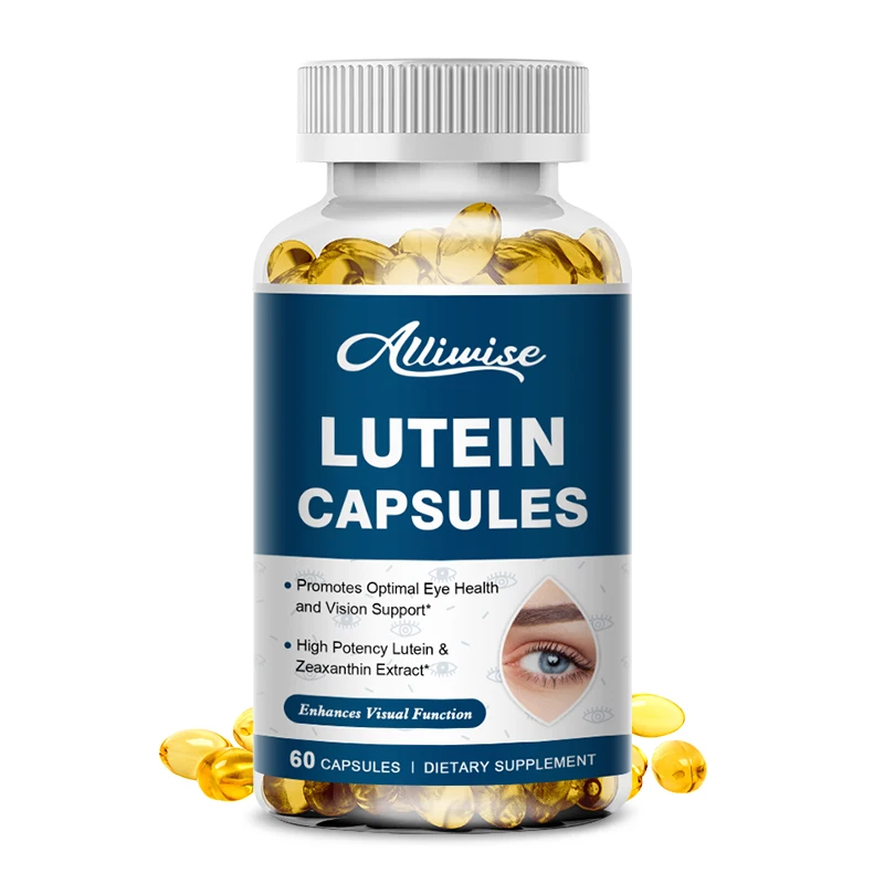 Alliwise OEM 60pcs Zeaxanthin Lutein Softgel Capsules Herbal Supplement Eye Health Care Capsule