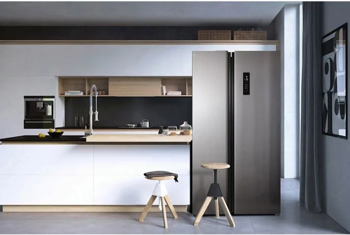 519L double door air cooled frost-free gray premium design refrigerator