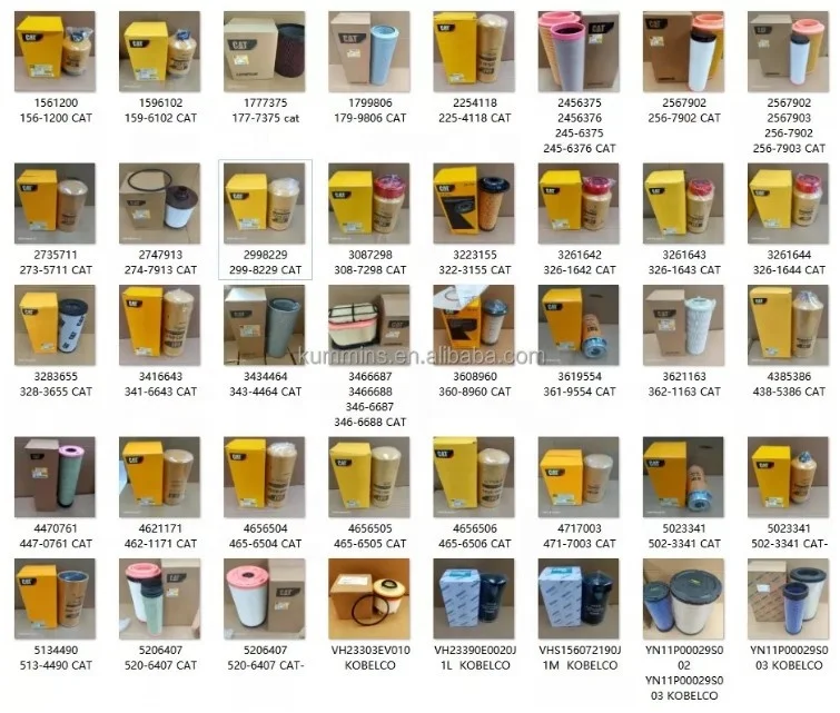 Excavator fuel filter 7W-2326 093-7521 1022828 102-2828 1596102 159-6102 1318821 131-8821 1318822  131-8822 1440832 144-0832