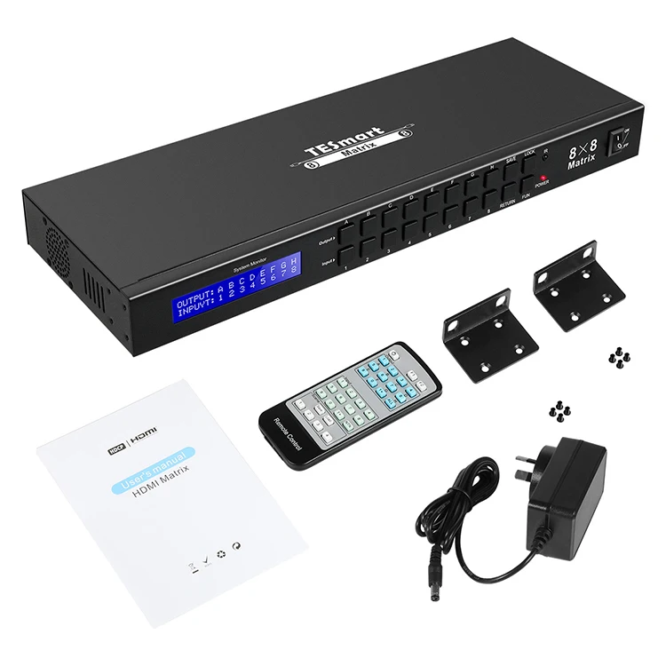 8x8 8:8 HDMI Matrix Switcher UHD 4K 2K 3D with RS232 IR EDID