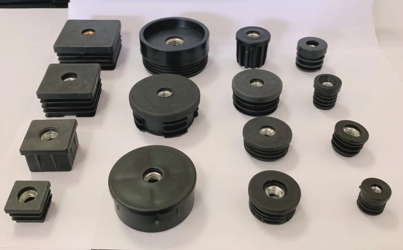 Furniture 22mm and 25mm round tube plug with inner bolt