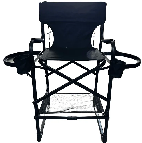 Hitree  Portable Custom Folding director Chair Professional Aluminum Steel Telescopic Cosmetic chaise  make up chair foldable
