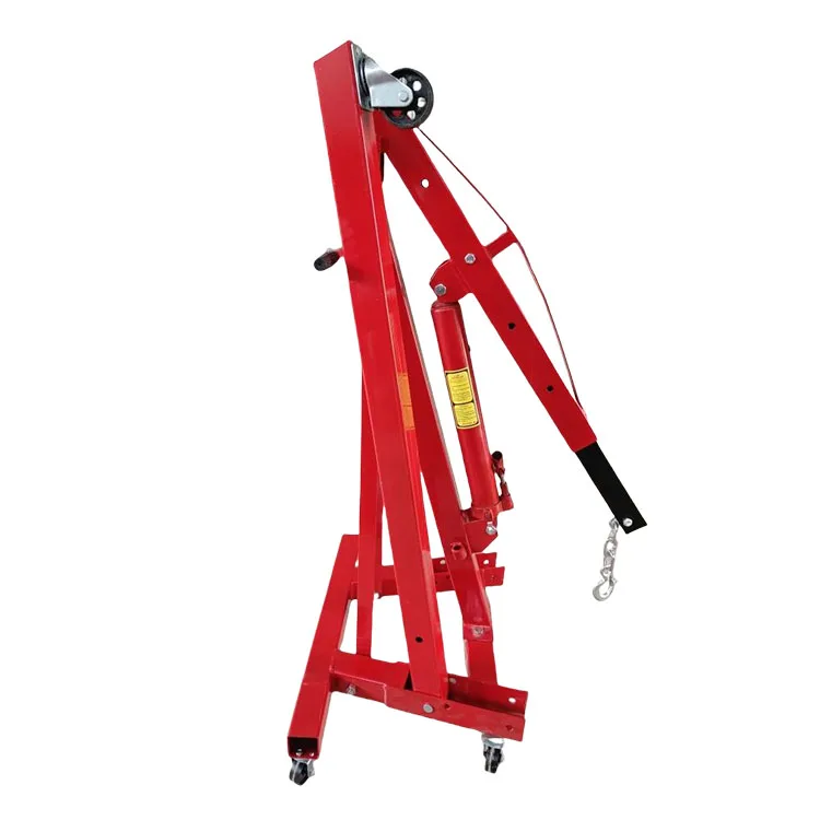 3 Tons Manual Hydraulic Folding Engine Crane Hoist Lift Stand Wheels Garage Workshop Crane Jack