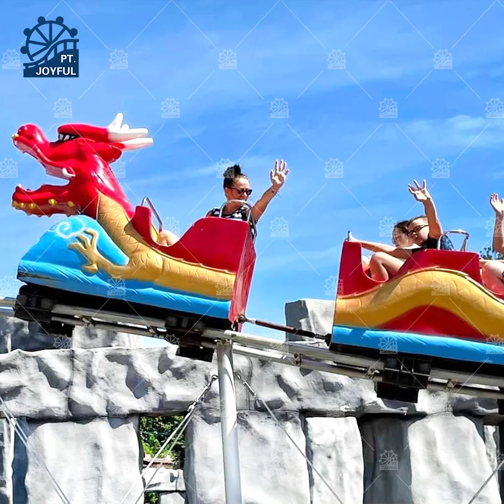 Cheap Price Theme Park Amusement Ride Kids Rollercoaster Dragon Manege Train Small Roller Coaster For Sale