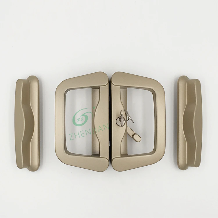 Sliding Door Handle Sliding Door Lock Aluminum Right and Left Double-Pull Sliding Door Handle Lock