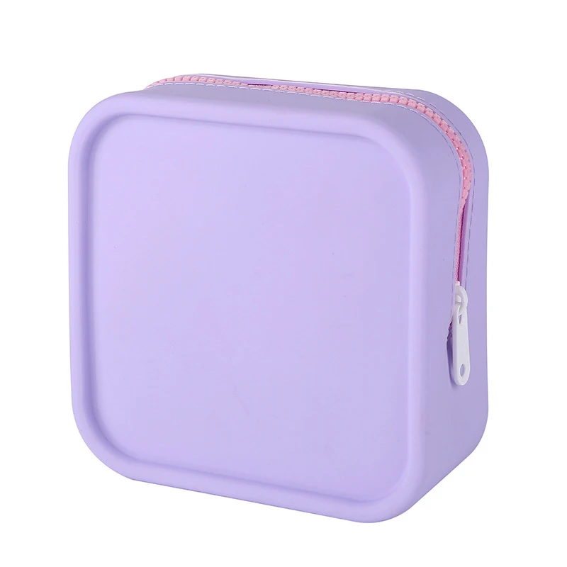 Wholesale Customized Silicone Coin Pouch Small Kids Money Pouch/Coin Case keychain pouch