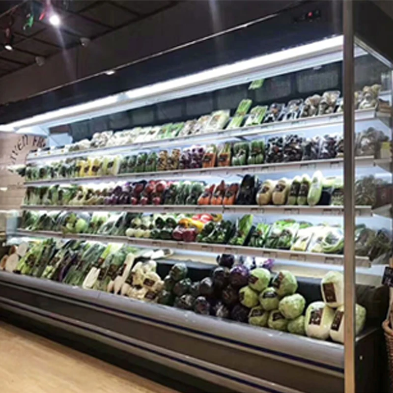 MUXUE Open Upright Commercial Vegetable Display Chiller supermarket open display chiller refrigerator for vegetables fruit meat