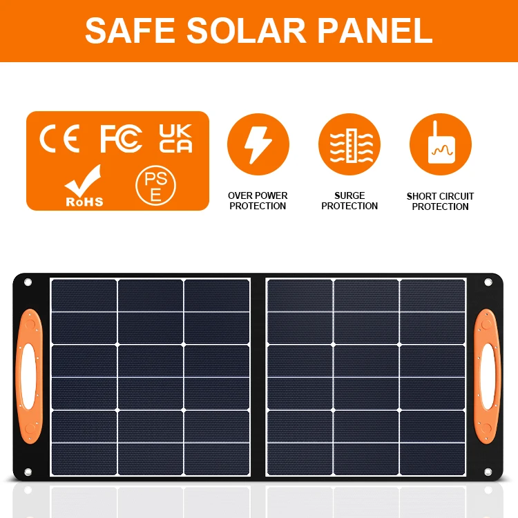 100w solar e bikes chargers foldable solar panel with usb c plug and charge for outdoor cycling adventure hiking backpack
