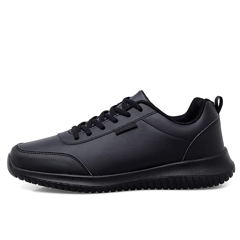 Men Casual Streetwear Fitness Walking Style Shoes Leather Running Sports Fashion Sneakers Anti Slip Outdoor Footwear