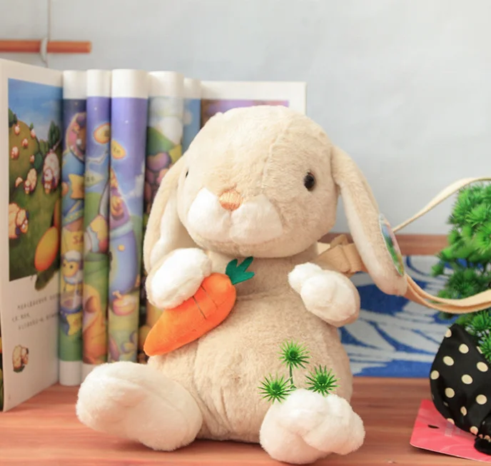 Children rabbit backpack shoulder bag radish outdoor plush toy rabbit bag