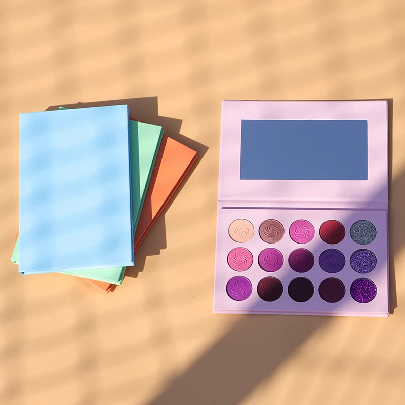 Makeup Eye Shadow Private Label Custom Logo Vegan Shimmer Glitter Matte Green Eyeshadow Palette