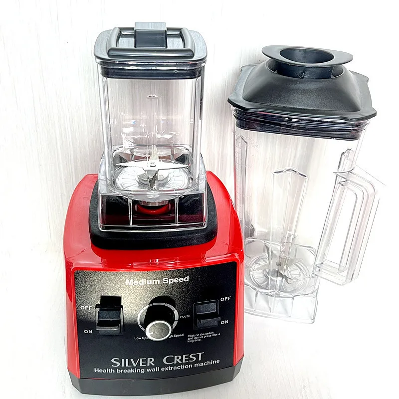2 in 1 big power kitchen appliances silver crest blender mixer 3L large capacity home use portable double cups blender