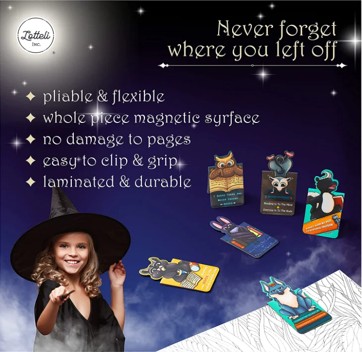 Folding Paper Printing Book Marker Bookmarker Fridge Magnet Card Paper Magnetic Bookmarked