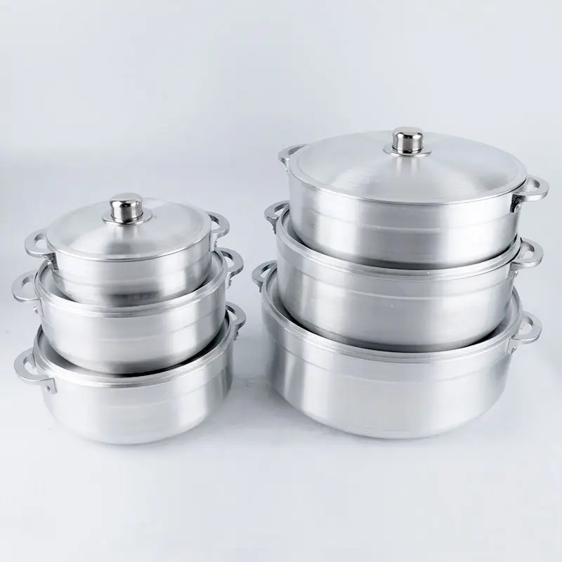 Gourmet Aluminum Stock Pot Cooking Performance for Even Heat Distribution Perfect for Serving Riveted Handles Cookware Sets