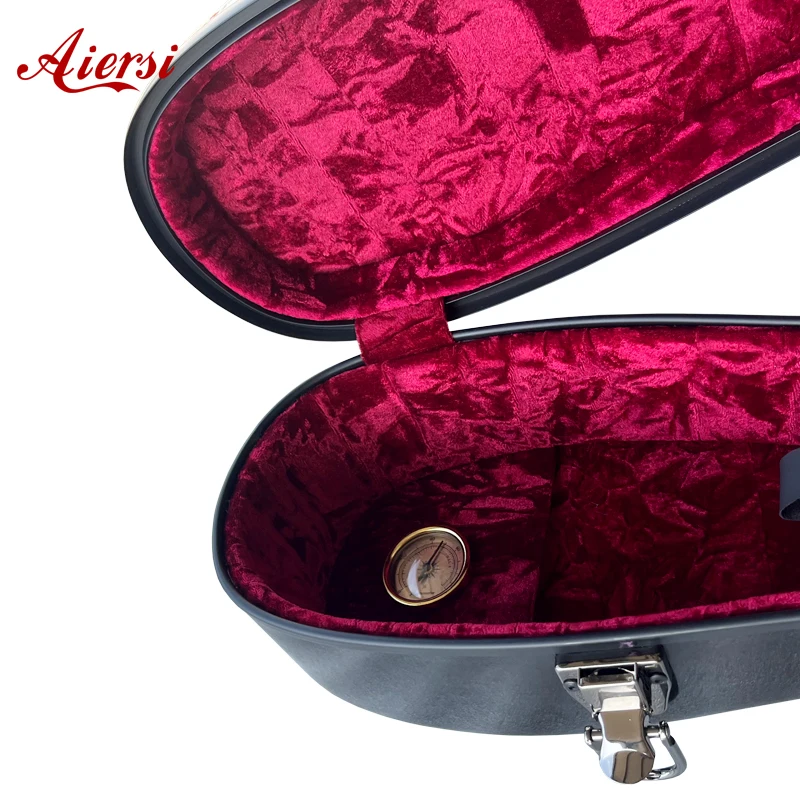 Aiersi High quality black Fiberglass guitar case with good price for classical and Acoustic guitar