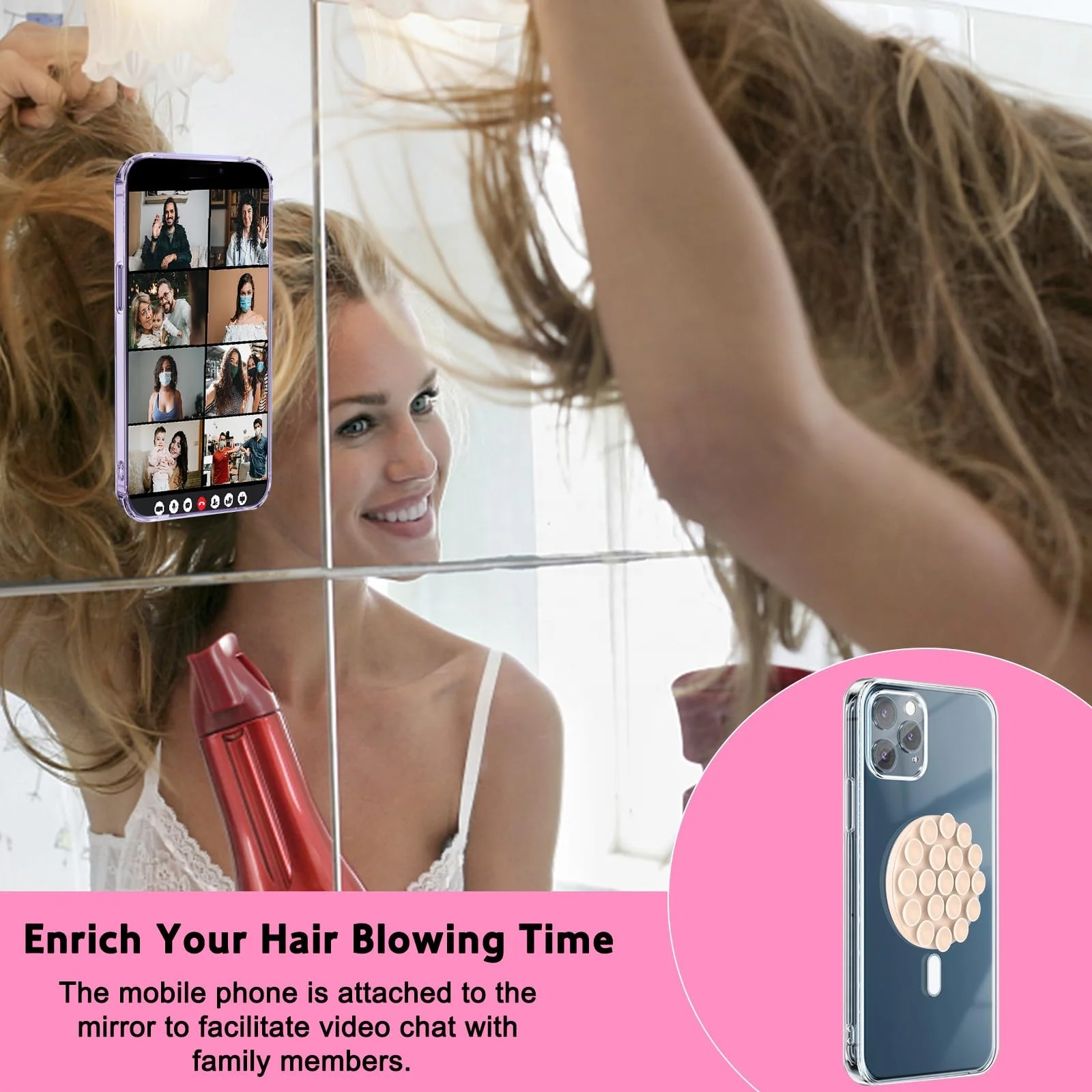 Promotion Gift Remove Silicone Suction Phone Case Adhesive Mount Cellphone case Compatible Hands Free Mobile Accessory Holder