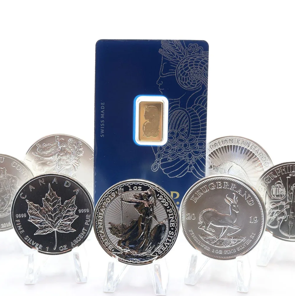 Custom Commemorative Coins Case Plastic Card Holder Gold Coin Bar Bullion Display Slab for Sale