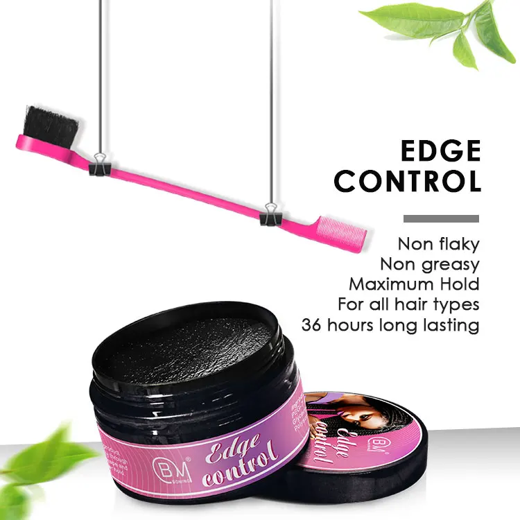 own brand hair edge control gel private label styling gel wholesale firm hold edge control pomade shine n jam