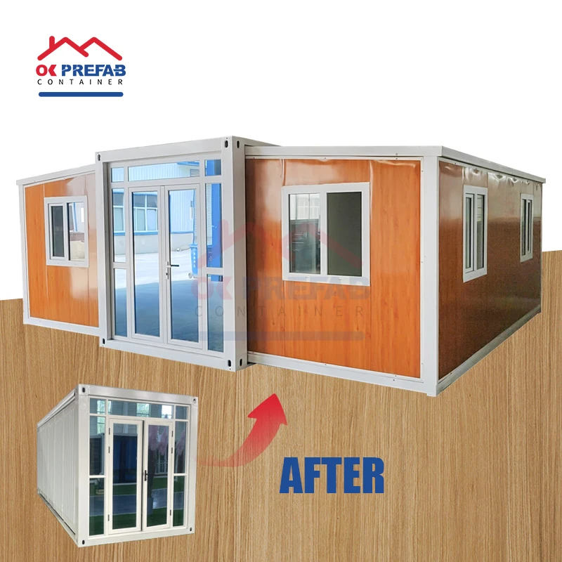 Ok Prefab One Bedroom House 20 X 20 20Ft 40Ft Homes Prefab Houses Tiny Extendable Container House With Customizable Prefab