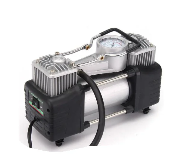 High-efficiency portable car tire inflation pump: 150PSI strong power, 12V DC drive, high-speed inflation