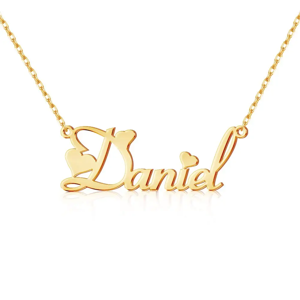 Custom Name Necklace Personalized 18K Gold Plated Nameplate Customized Jewelry Gift for Women