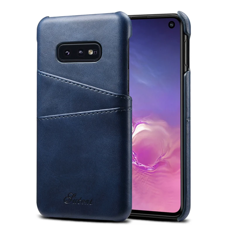 Card Slot Pocket Shockproof Back Cover PU Leather Case for Samsung S10 Plus S10E S9 S8 S20 S21 Ultra Note 20 10 9 8
