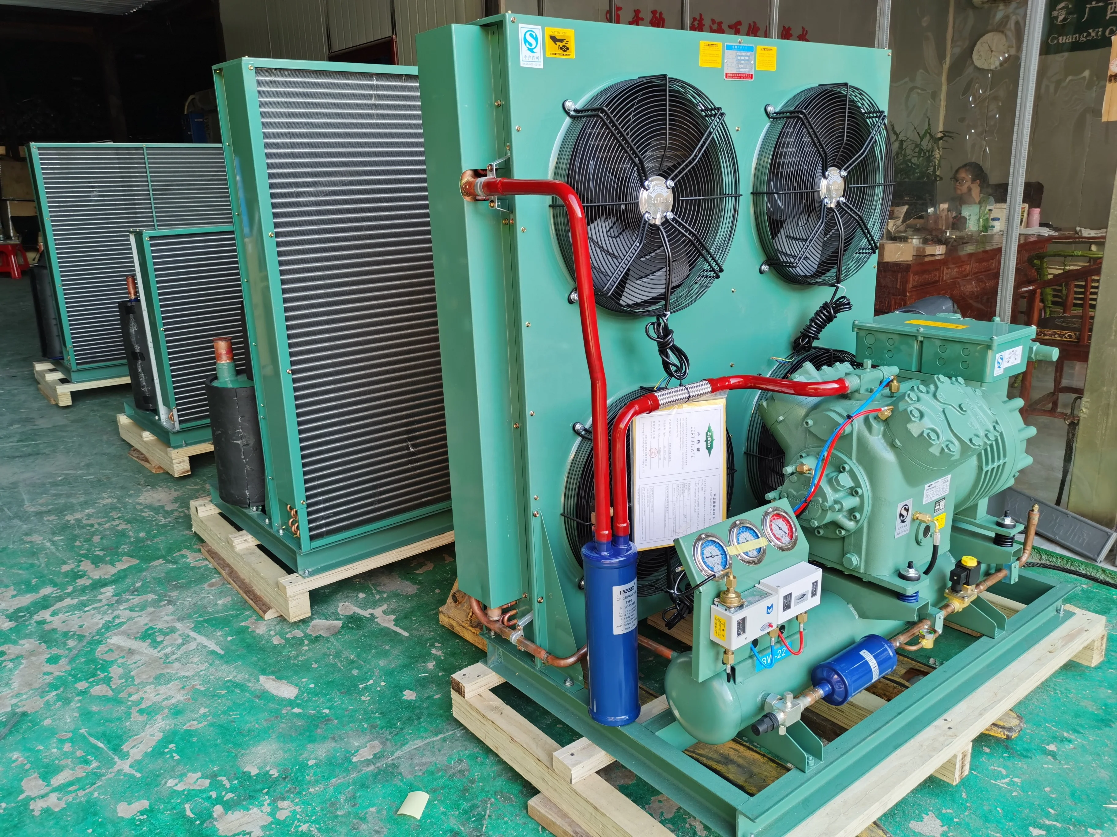 Original  BITZER. Compressor Semi-Hermetic Air Cooled Condensing Unit Refrigeration unit