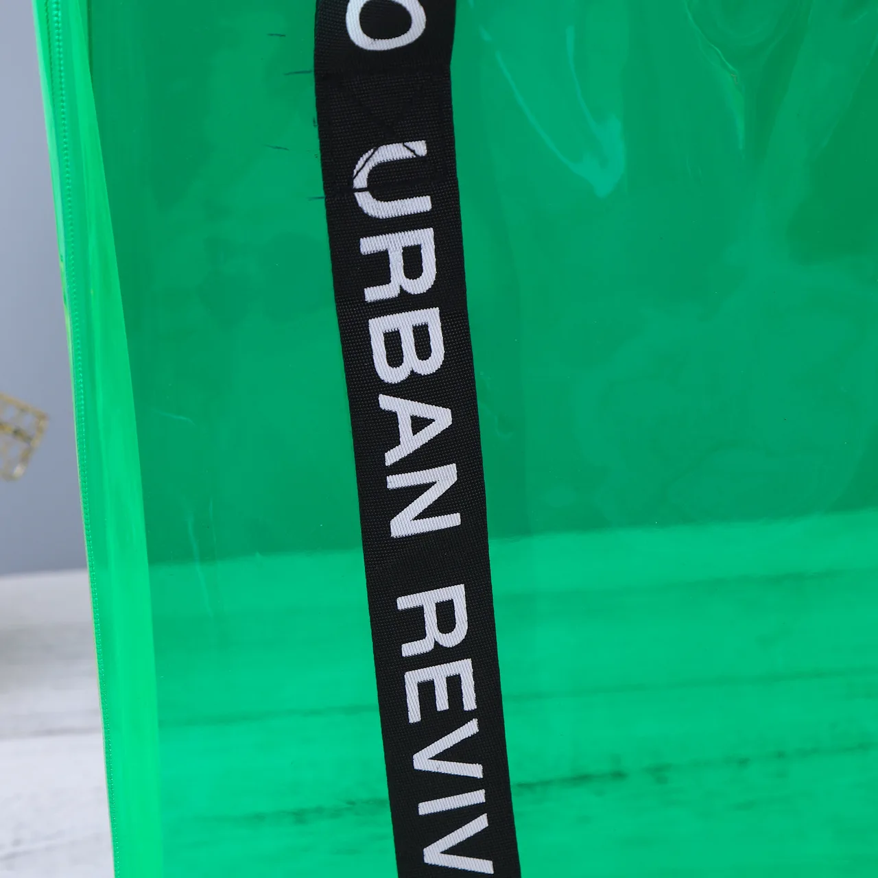 custom Eco Custom Waterproof Large Vinyl Jelly Clear Shopping Handbag PVC bag Transparent Tote Neon Plastic Tote Beach B