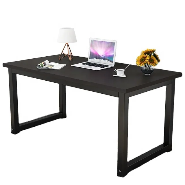 
easy assembly 47' wood black Metal Frame study workstation laptop office desks computer desks for home office 