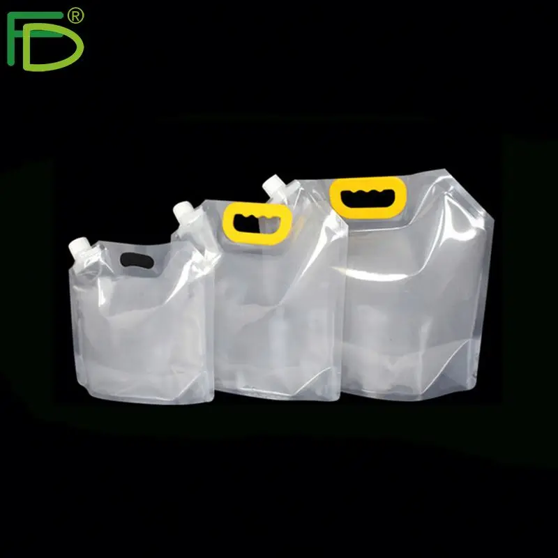 With a handheld buckle Camping Hiking Plastic Bag spout bag Water Bags 5 Liter doypack