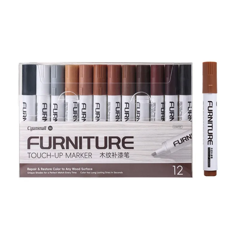 12 colors  touch up tire instrument floor craft furniture tile wood  ceramic  porcelain repair paint pen marker