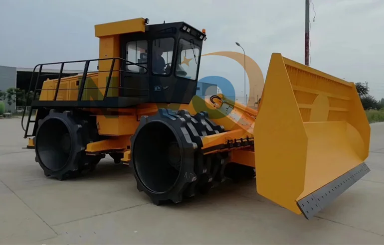 YL203 20ton nivo refuse compactor 4WD trash compacting machine 20-35ton remote control garbage landfill compactor or parts