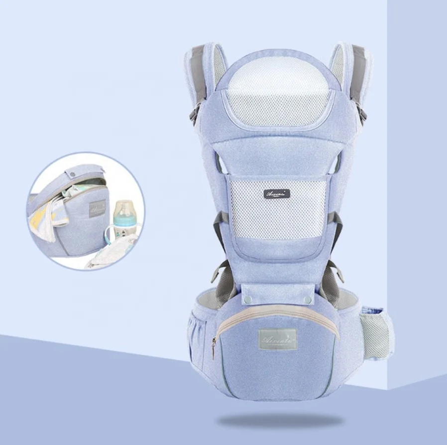 
2019 Amazon Breathable high quality hip seat pure cotton baby wrap carrier 