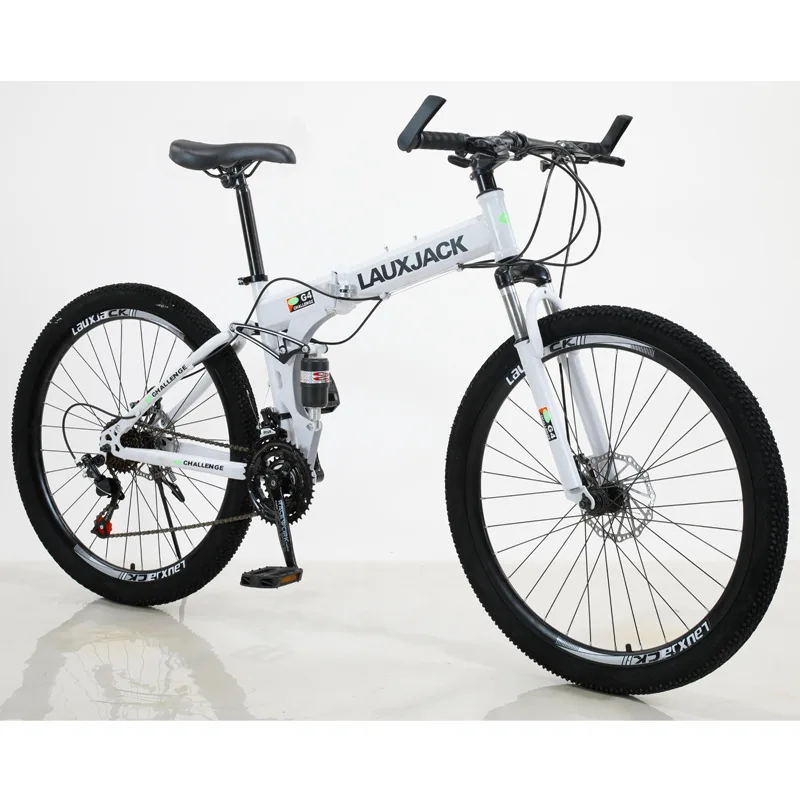 Folding Mountain Bike 26/24 Inch Soft Tail Double Shock-Absorbing Mountain Bike Other Road Surron Surrey Folding Bicycle