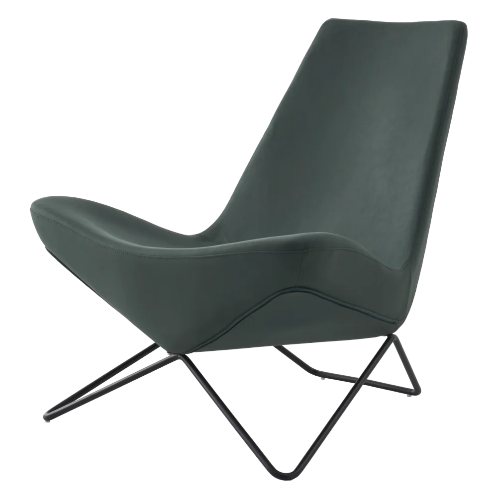 Unique Design Stain Resistant Fabric PU Foam Carbon Steel Leg Living Room Lounge Chair