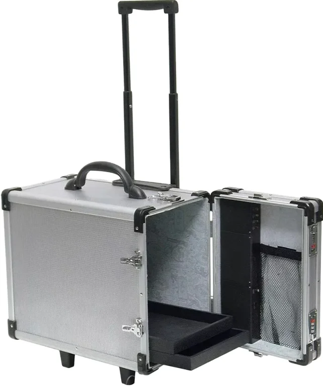 Aluminum Jewelry Storage Organizer Case  Rolling Combination Lock,Rolling Hard shell computer case