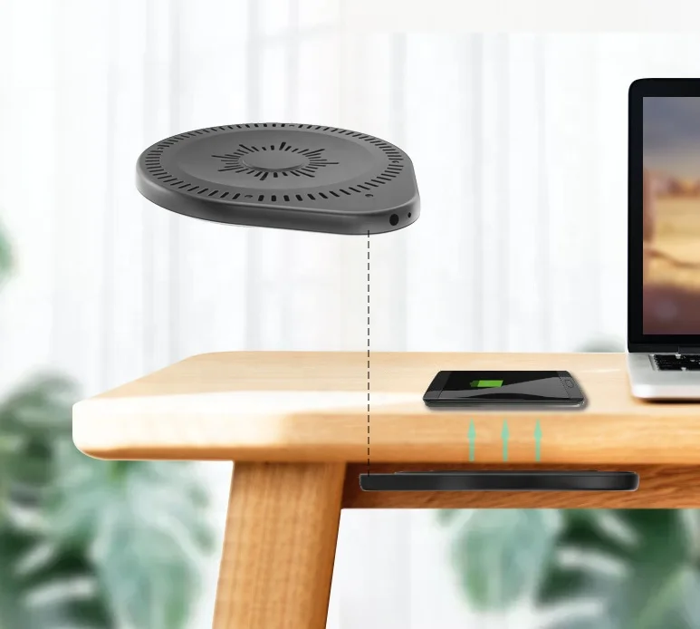 
Universal Under Table Invisible Wireless Charger 10W long distance 30mm Fast Charging Embedded Table For Office,Restaurant 