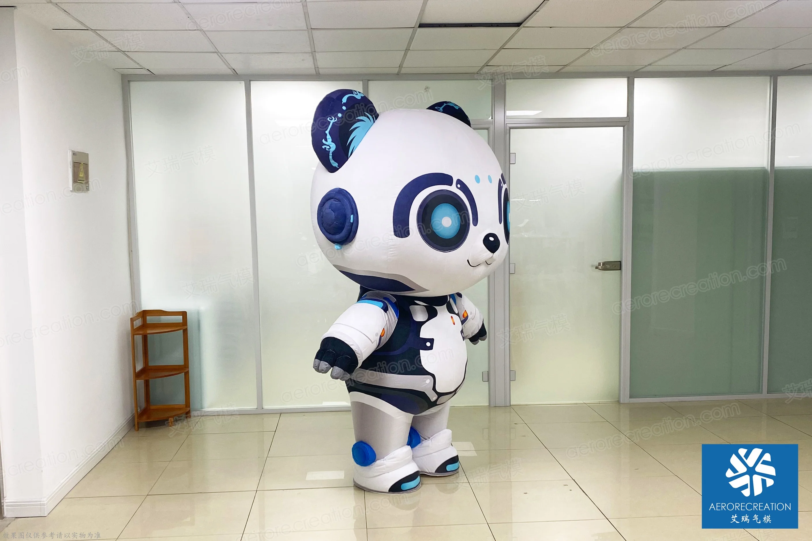 Aero Events Decoration Inflatable Interactive Cartoon Panda Full Body Customized Inflatable Mascot Costume
