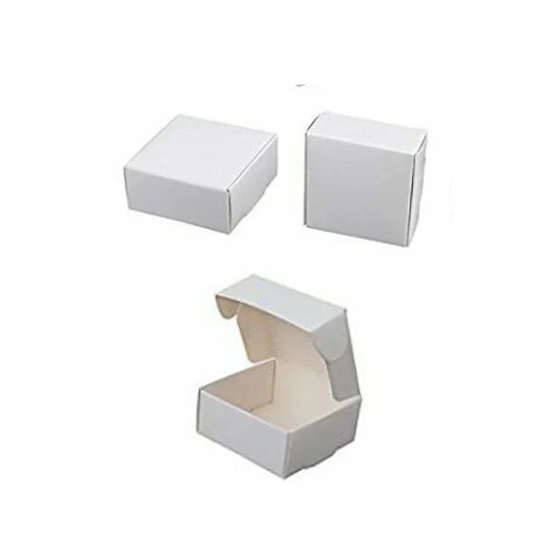 Factory Wholesale Small Kraft Gift Box Mini White Paper Candy Box Soap Box Square
