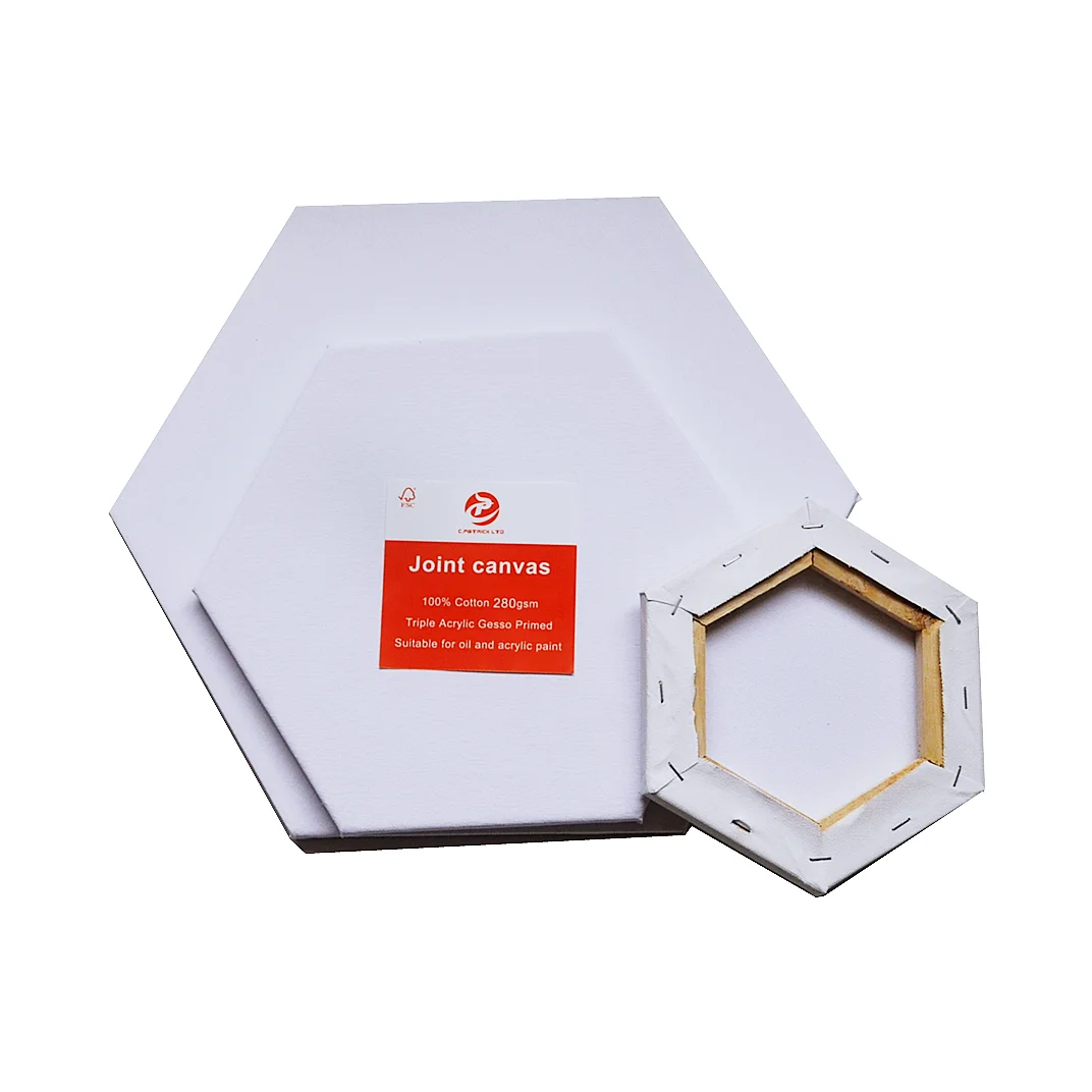 2022 оптовая продажа 280gsm 100% хлопок Размер: 30 см с шестигранной головкой холсты для студентов художник хобби художников