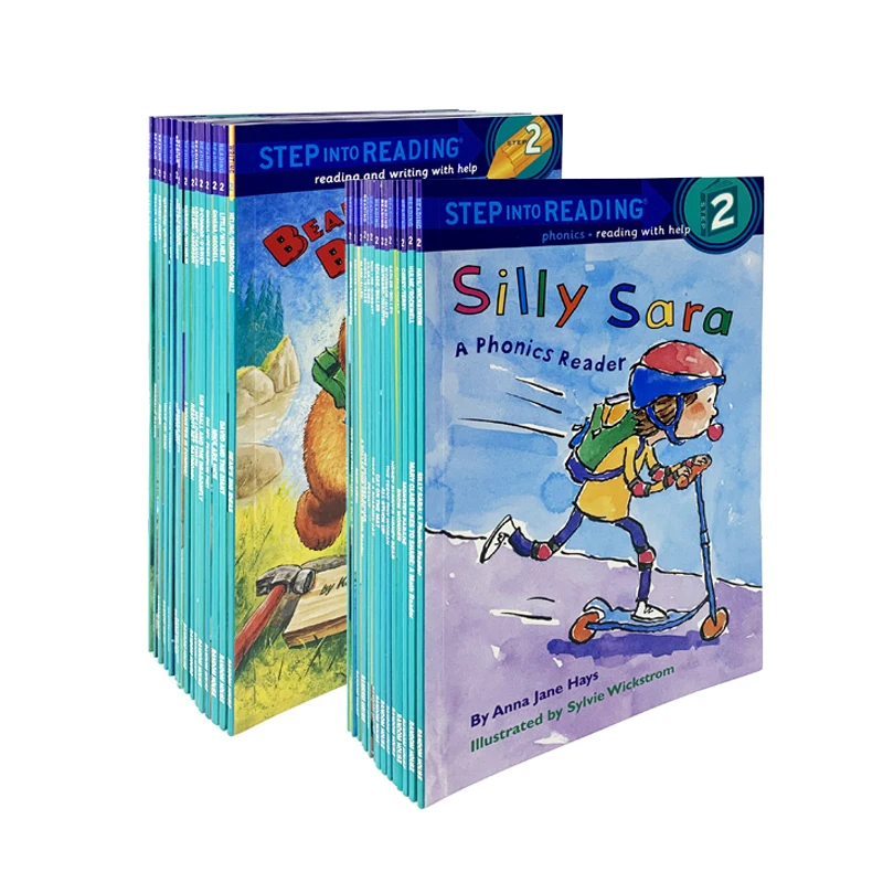 12 книжек/настраиваемый шаг для чтения 2 цветных рисунков