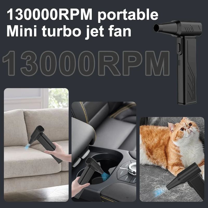 Mini Turbo Violent Fan Jet Turbo Fan 130000 RPM Powerful Blower with High Speed Duct Air Blower Electric Dryer Jet  Blower Gun