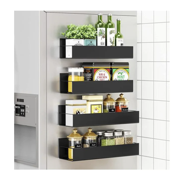 K&B Custom Kitchen Magnetic Spice Rack Organizer Shelf For refrigerator
