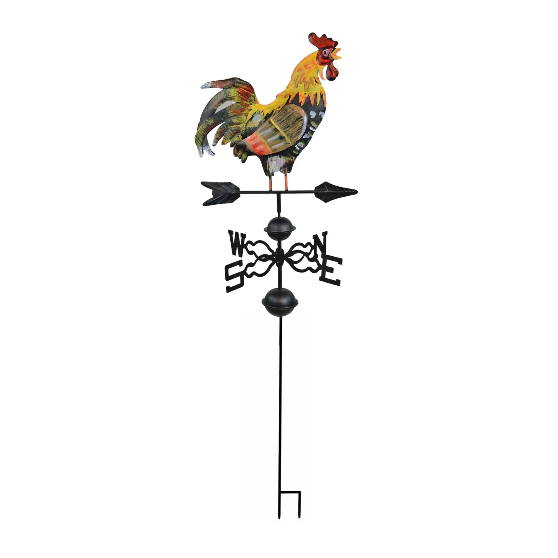 Metal Weather Vane for Garden Decor Farmhouse Decorative with Rooster Ornament Wind Vane Weathervanes