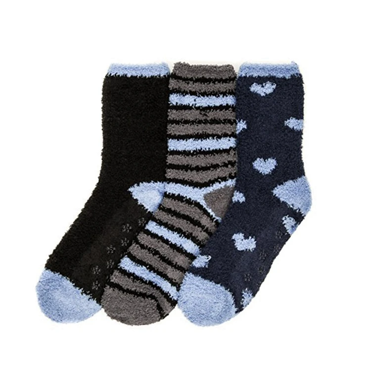 DL-I-739 custom bulk microfiber cozy bed sox plush comfy fuzzy  socks aloe infused socks for women unisex