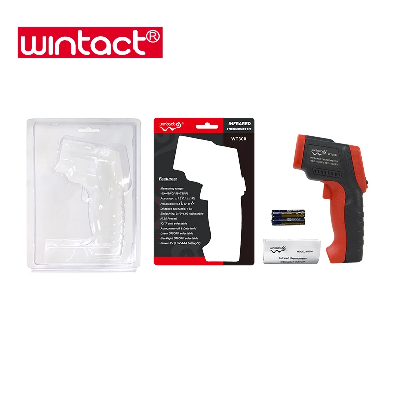 WT300 лазерный инфракрасный термометр бесконтактный оптовая цена цифровой термометр