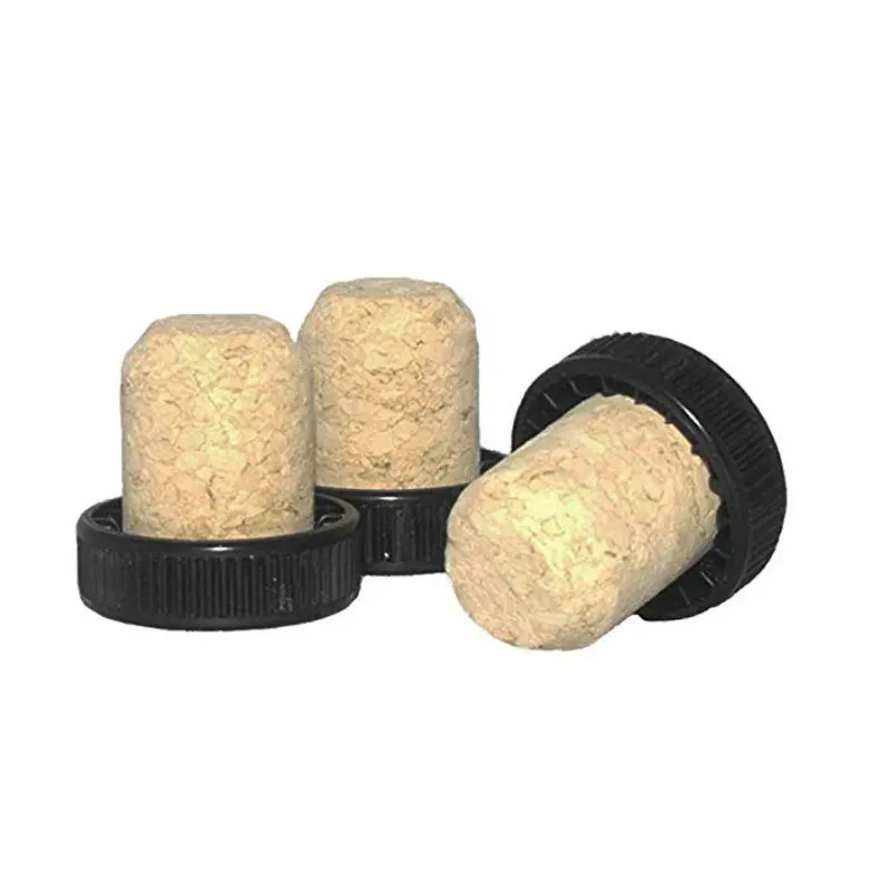  Avertan custom natural T-образная дегустация агломерированная пробка для бутылок вина с черной пластиковой
